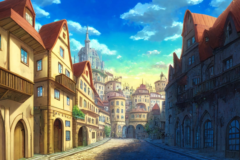 【アニメ映画風の城や室内の背景】著作権フリーの高解像度画像(100枚)