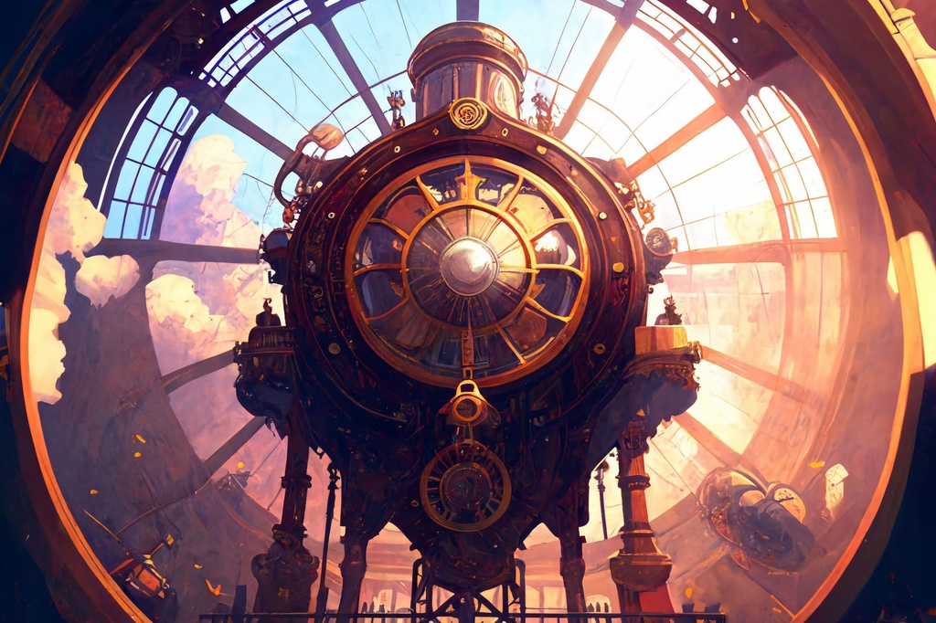 【美麗幻想的スチームパンク背景】著作権フリーの高解像度画像(100枚)