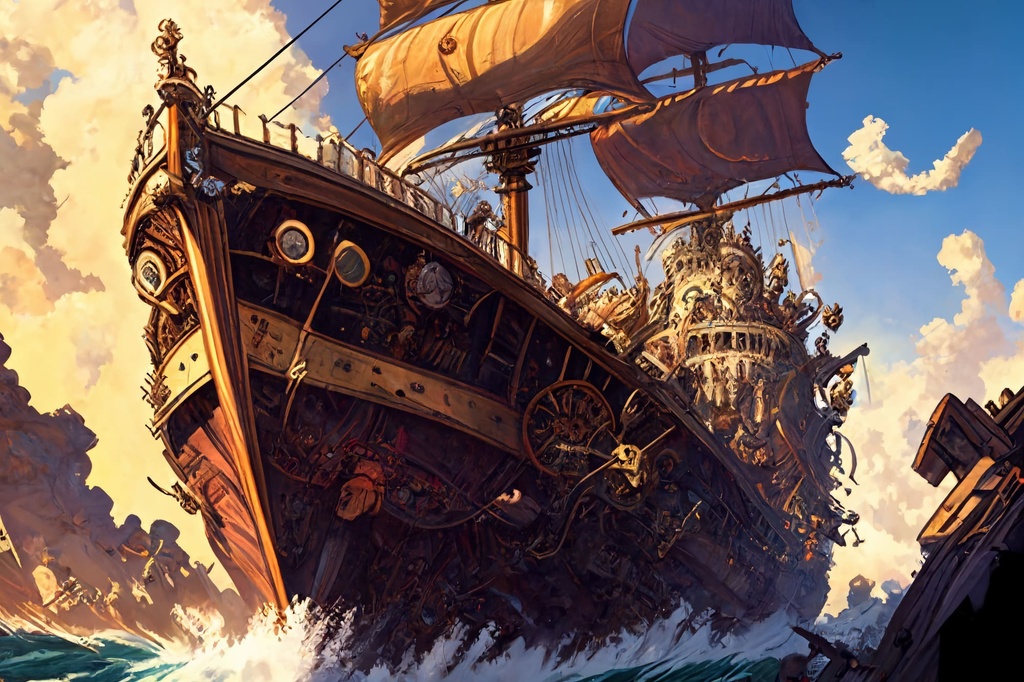 【美麗幻想的スチームパンク背景】著作権フリーの高解像度画像(100枚)