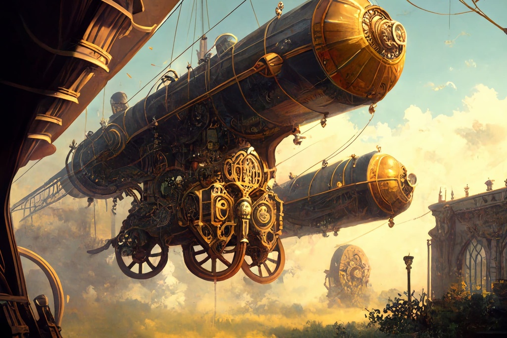 【美麗幻想的スチームパンク背景】著作権フリーの高解像度画像(100枚)