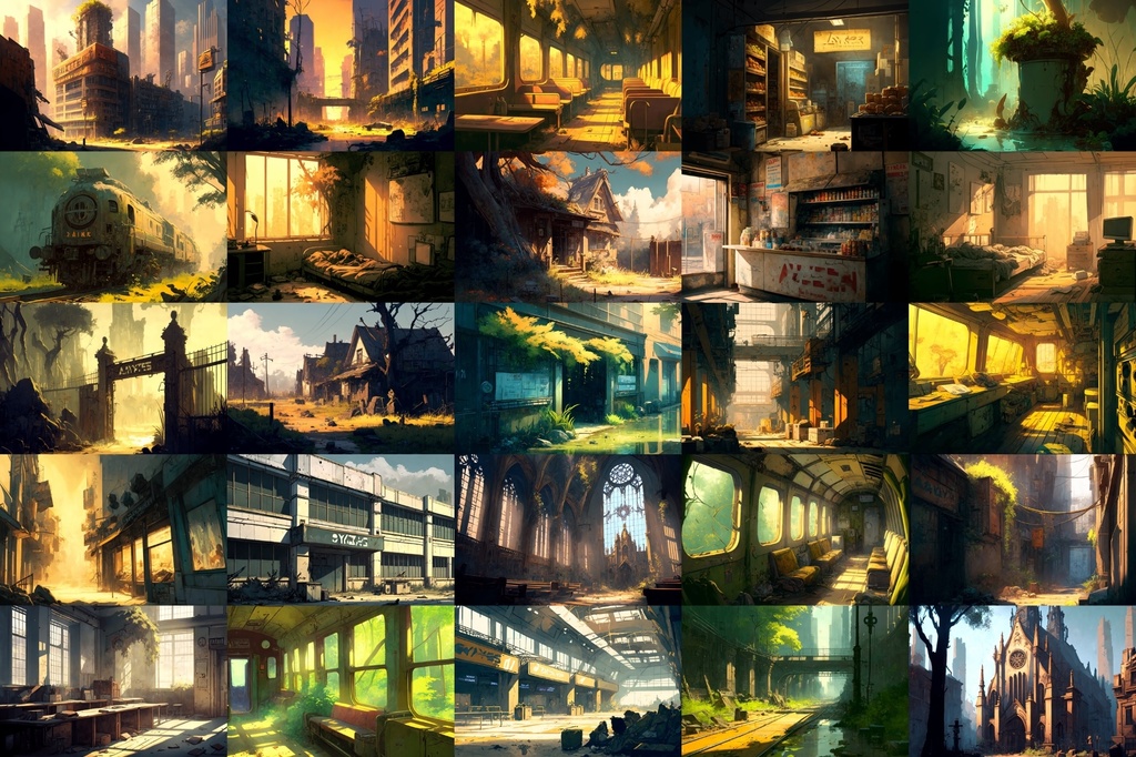 【美麗で幻想的な廃墟系の背景】著作権フリーの高解像度画像(100枚)