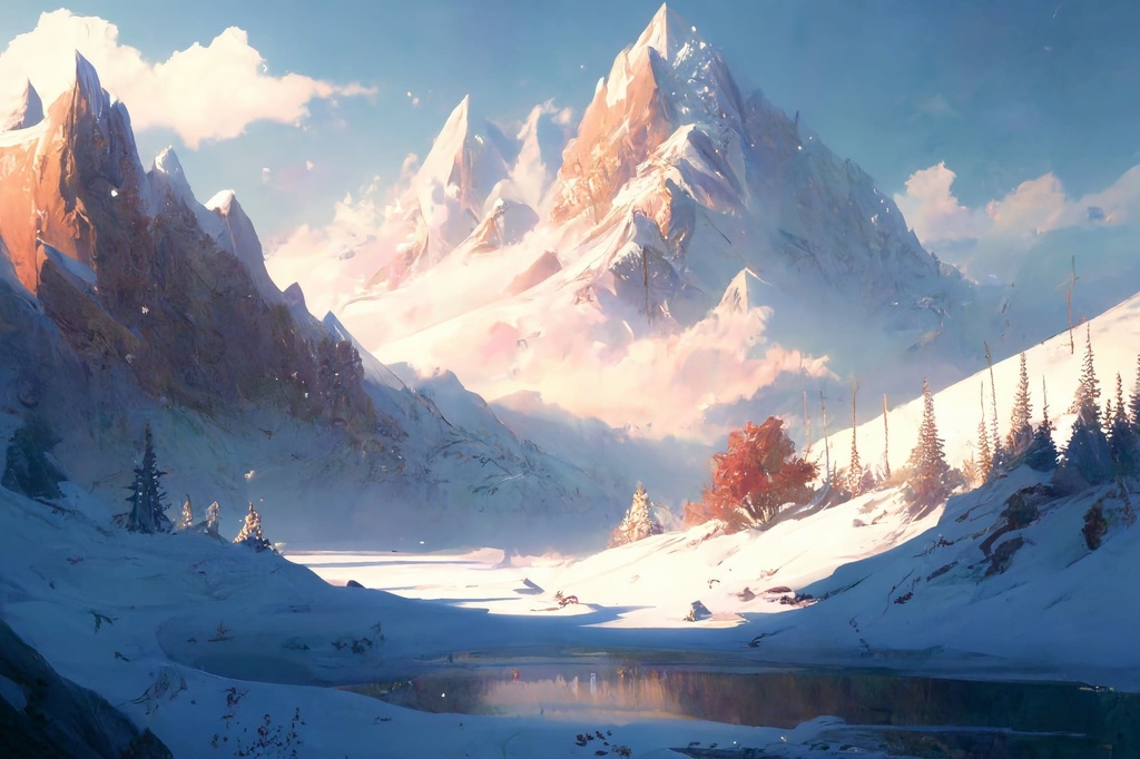 【美麗で幻想的な雪国系の背景】著作権フリーの高解像度画像(100枚)