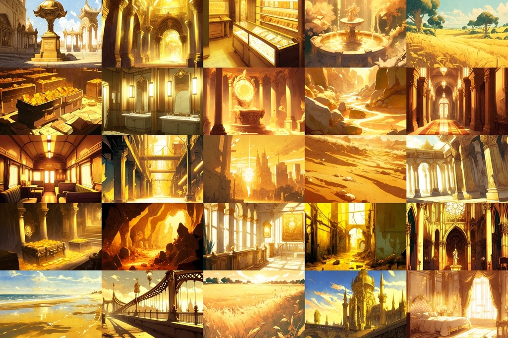 【美麗幻想的黄金郷系の背景】著作権フリーの高解像度画像(100枚)