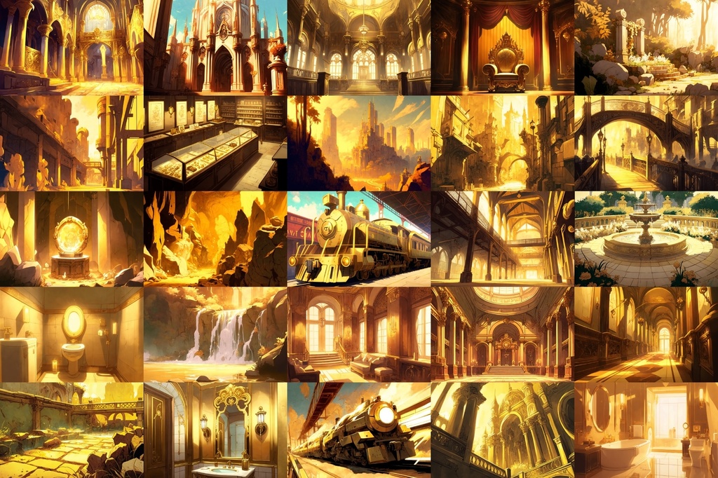 【美麗幻想的黄金郷系の背景】著作権フリーの高解像度画像(100枚)