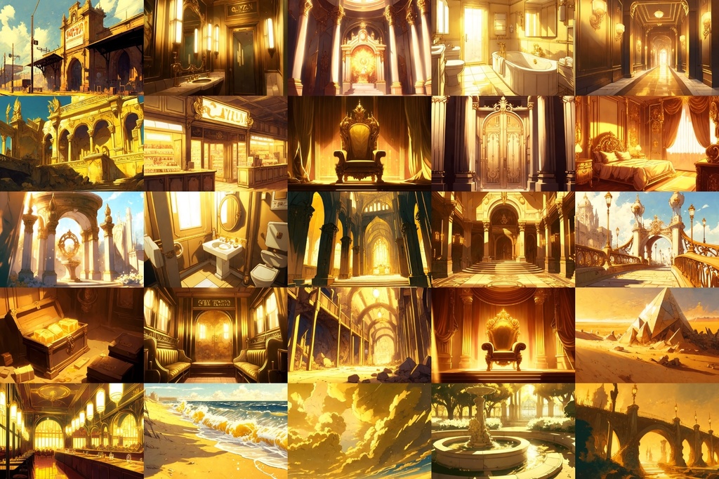 【美麗幻想的黄金郷系の背景】著作権フリーの高解像度画像(100枚)