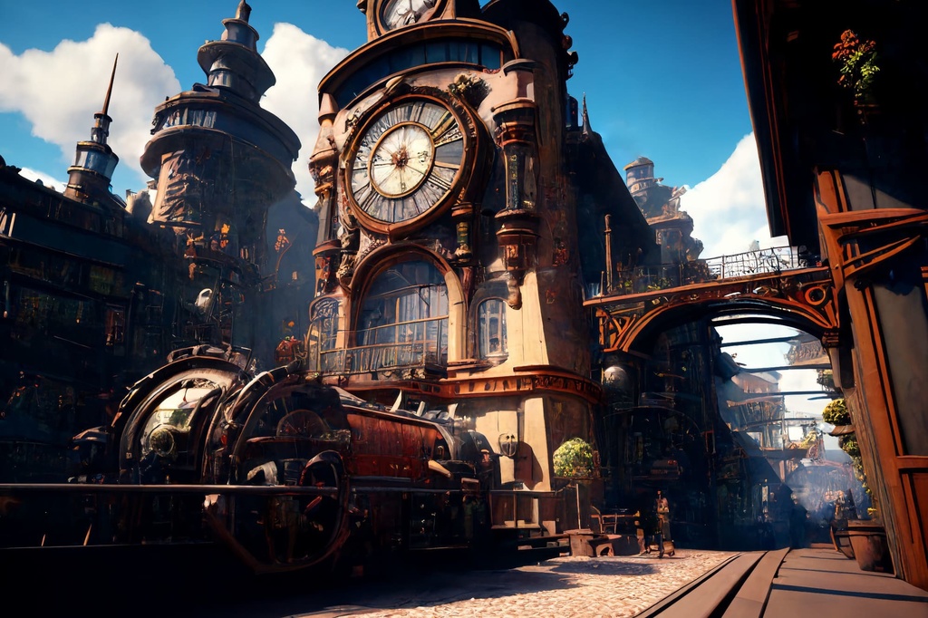 【超リアルなスチームパンク背景】著作権フリーの高解像度画像(100枚)