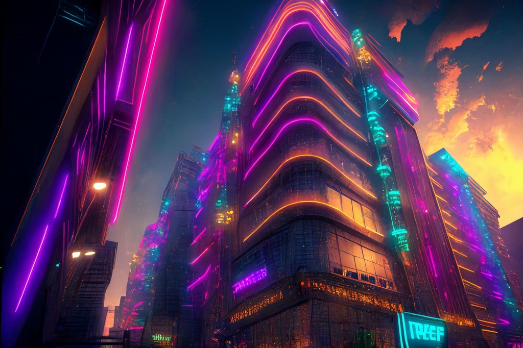 【超リアルなサイバーパンク背景】著作権フリーの高解像度画像(100枚)