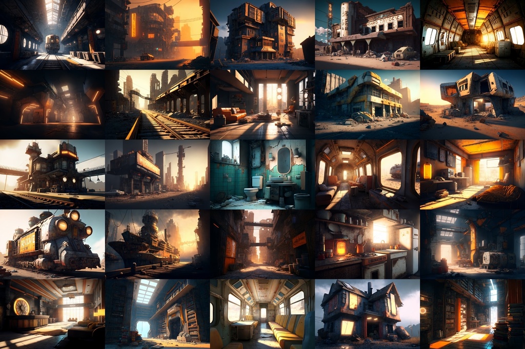 【超リアルな廃墟系の背景】著作権フリーの高解像度画像(100枚)