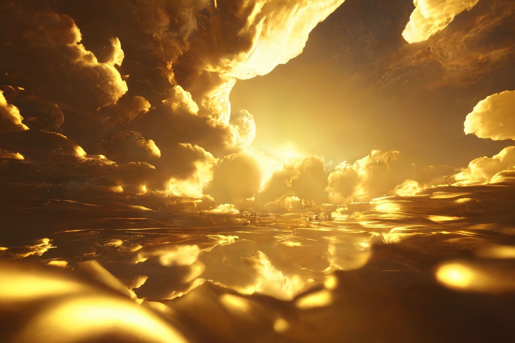 【超リアルな黄金郷系の背景】著作権フリーの高解像度画像(100枚)