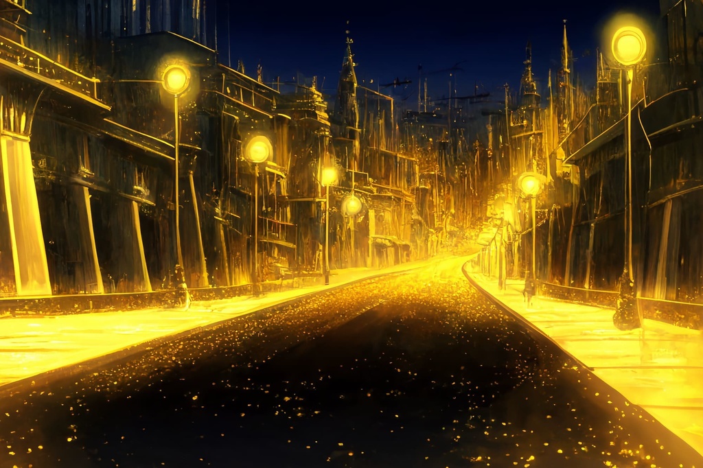 【アニメ映画風の黄金郷系背景】著作権フリーの高解像度画像(100枚)