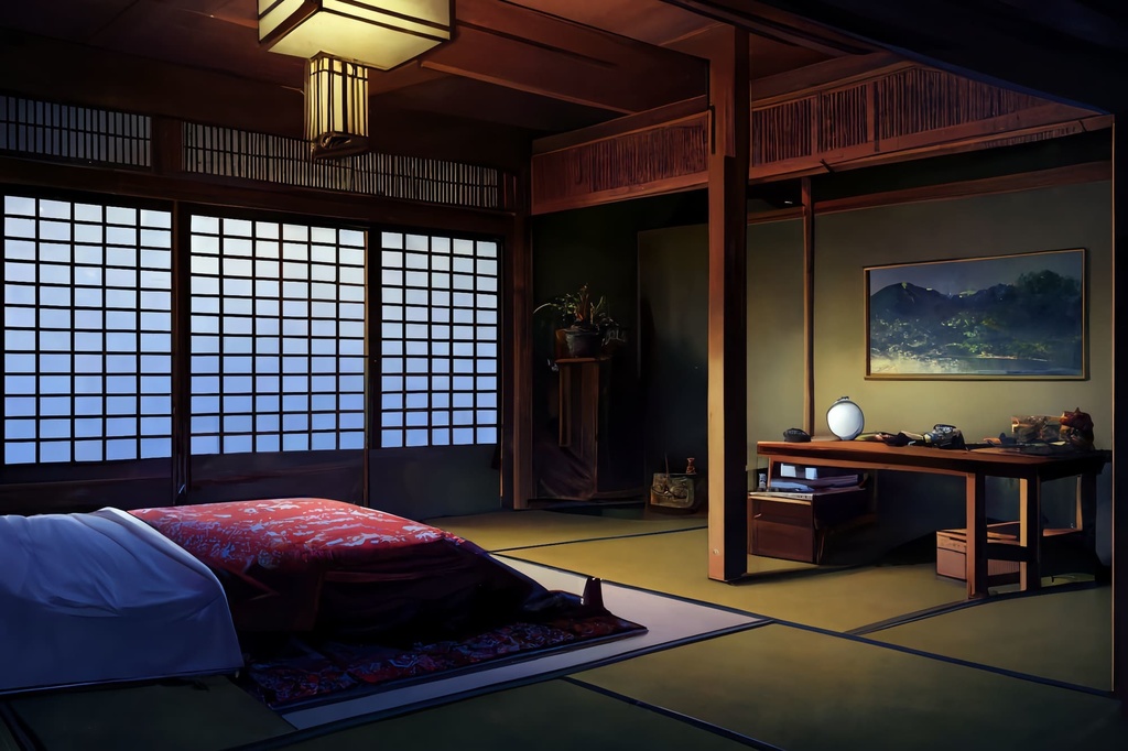 【アニメ映画風の和風系の背景】著作権フリーの高解像度画像(100枚)