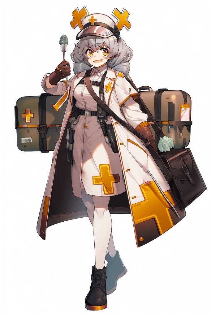 【女キャラ全身立ち絵ジョブ別4】著作権フリーの高解像度素材(100枚)