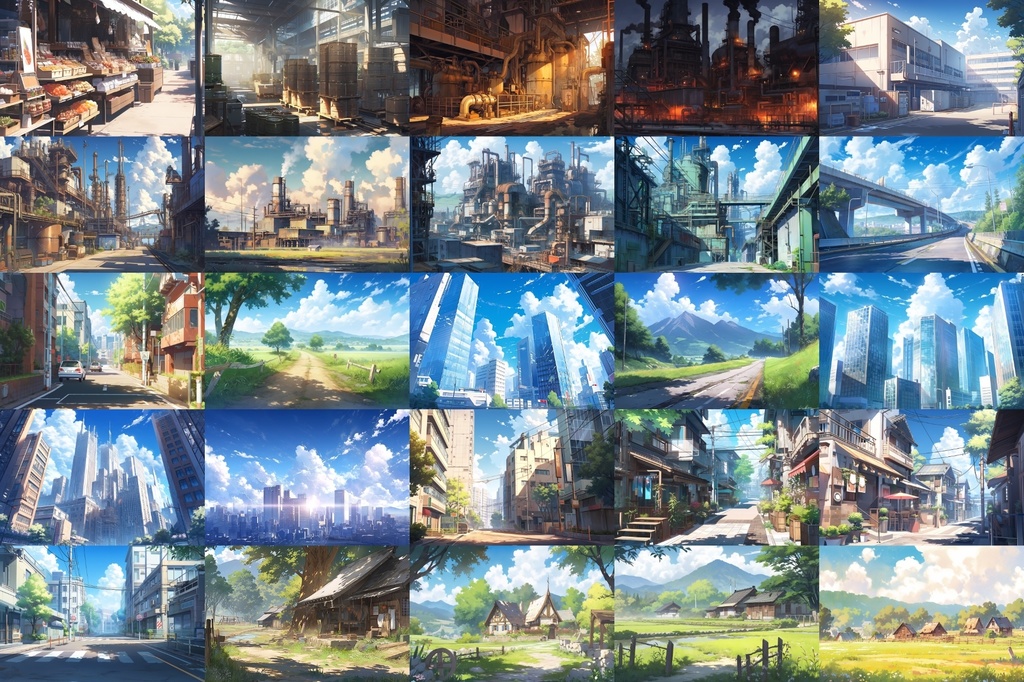 【繊細で芸術的な街や村系背景】著作権フリーの高解像度画像(100枚)