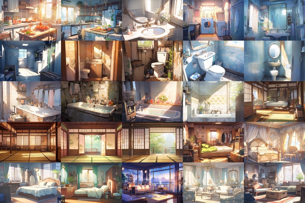 【繊細で芸術的な家や室内系背景】著作権フリーの高解像度画像(100枚)