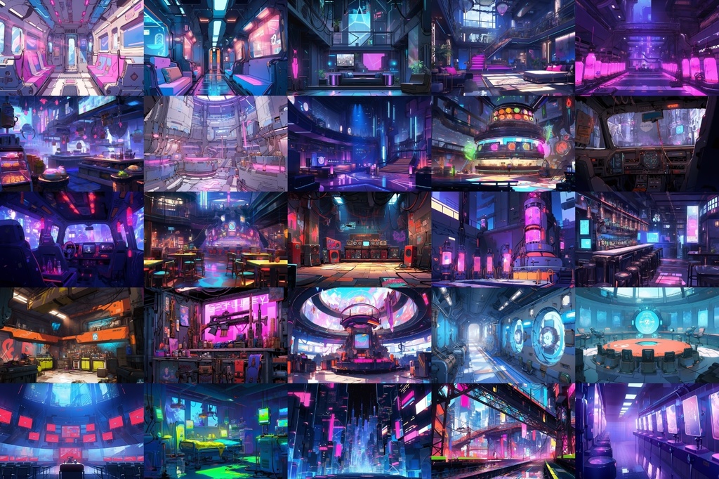 【繊細芸術的サイバーパンク背景】著作権フリーの高解像度画像(100枚)