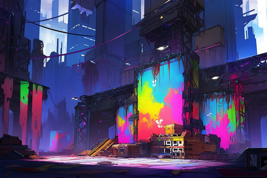 【繊細芸術的サイバーパンク背景】著作権フリーの高解像度画像(100枚)