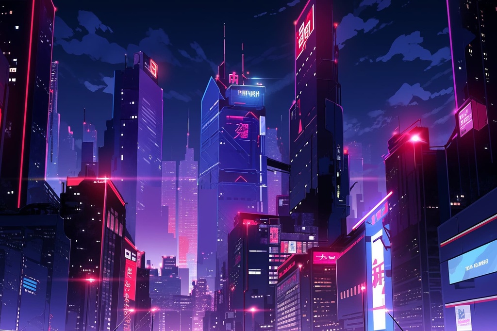 【繊細芸術的サイバーパンク背景】著作権フリーの高解像度画像(100枚)