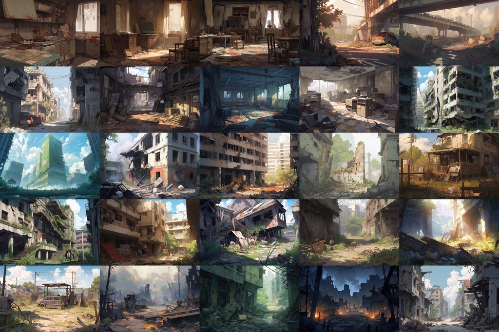 【繊細で芸術的な廃墟系の背景】著作権フリーの高解像度画像(100枚)