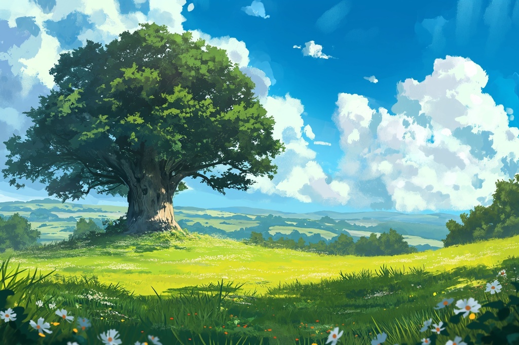 【絵画的な自然系の背景】著作権フリーの高解像度画像(100枚)