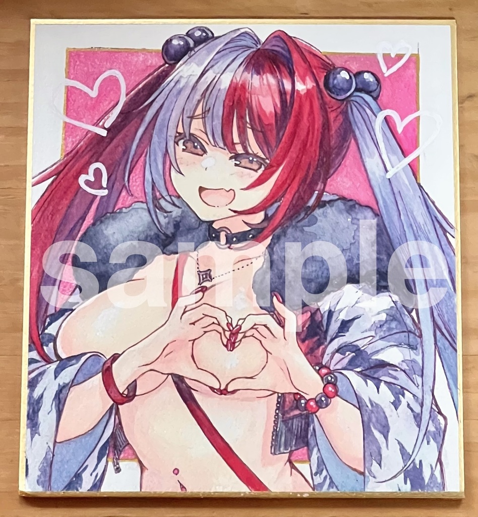 【アナログ原画】松永弾正(fgo)【ミニ色紙/水彩】