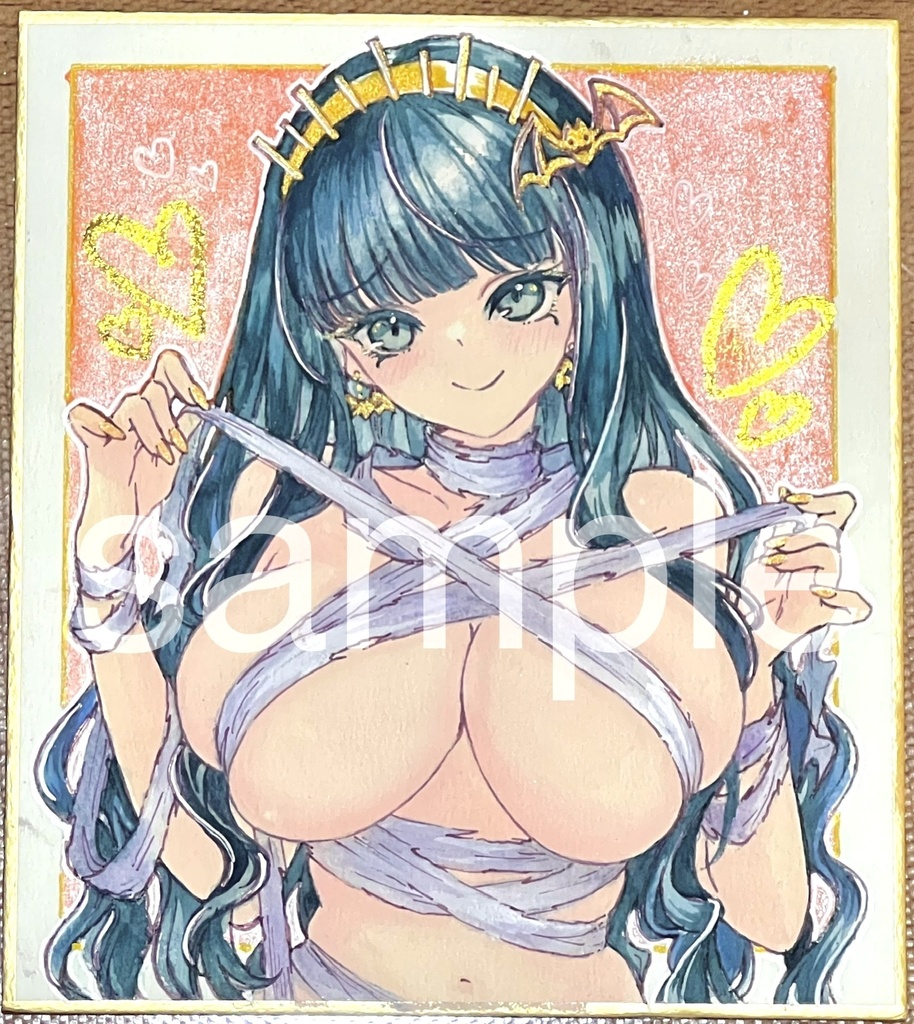 【アナログ原画】クレオパトラ(fgo)【ミニ色紙/水彩】