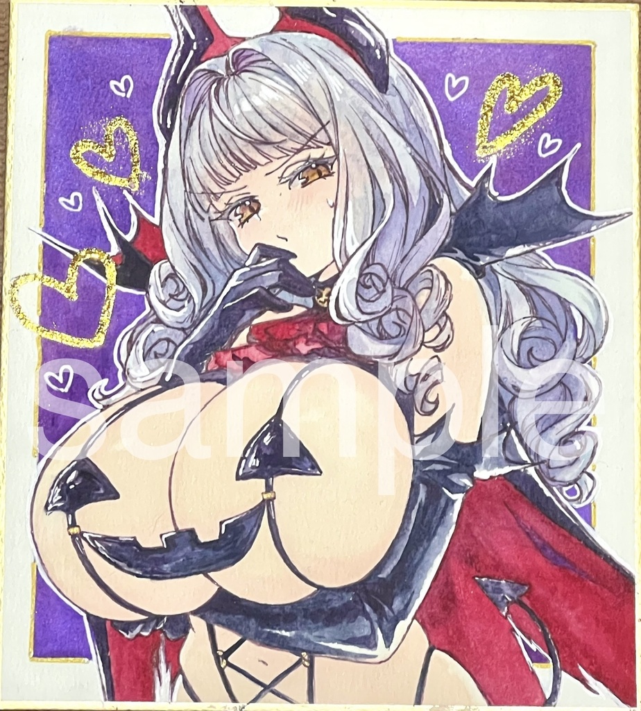 【アナログ原画】カーミラ(fgo)【ミニ色紙/水彩】