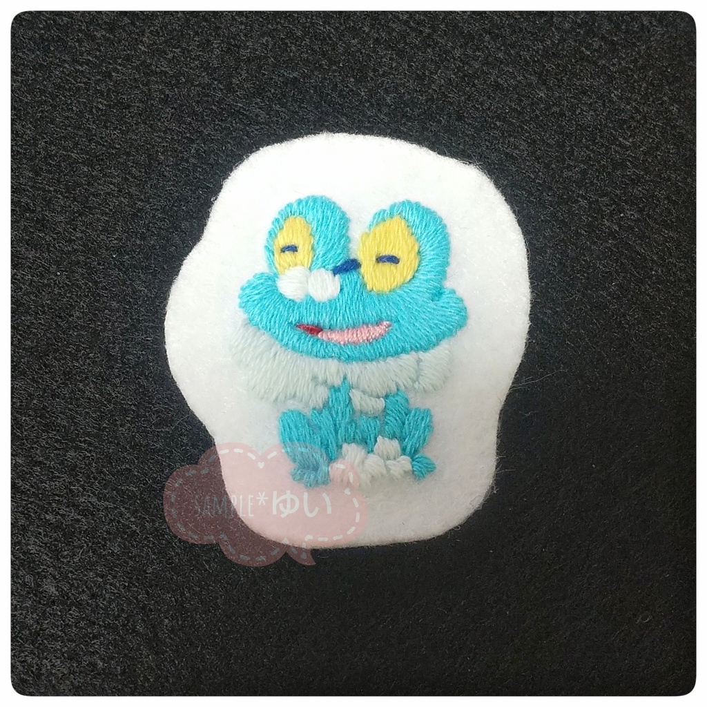 【ケロマツ】刺繍ワッペン