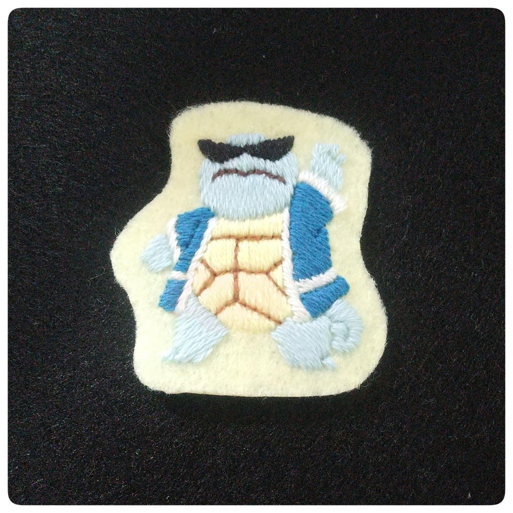 【ゼニガメ】刺繍ワッペン