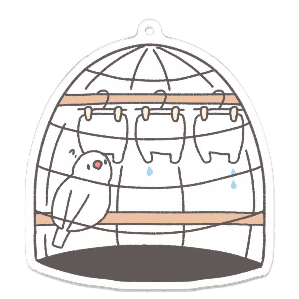 【アクリルキーホルダー】パンツの部屋干し