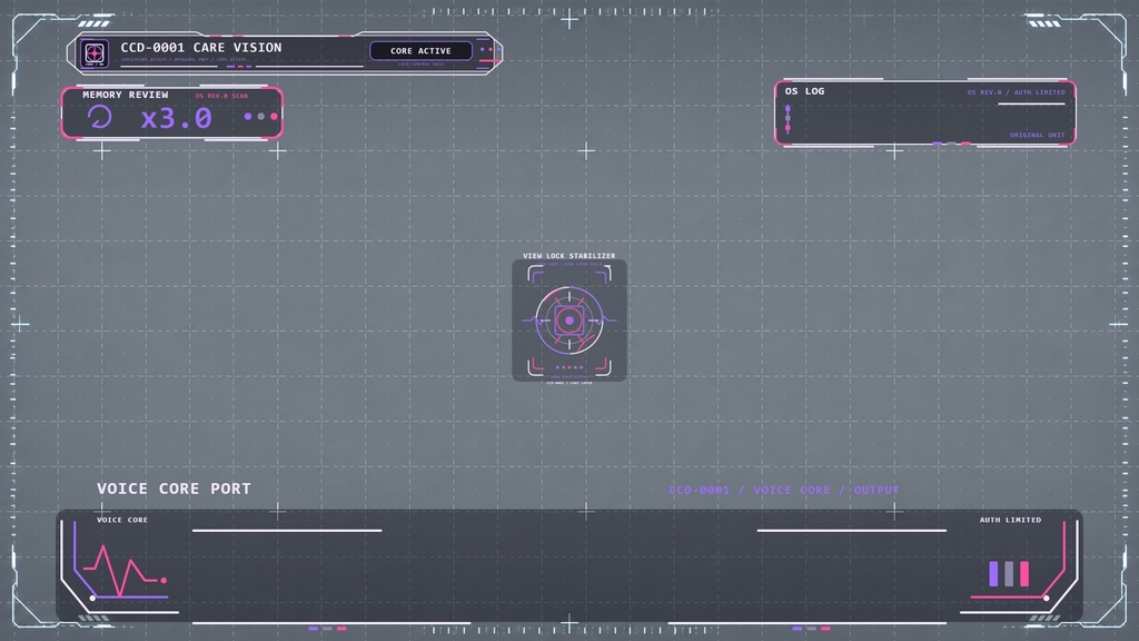 ユニちゃん用 CCD-0001 CARE VISION風UI素材【SVG/PNG・全11点セット】