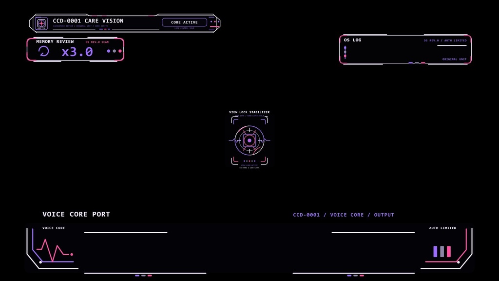 ユニちゃん用 CCD-0001 CARE VISION風UI素材【SVG/PNG・全11点セット】