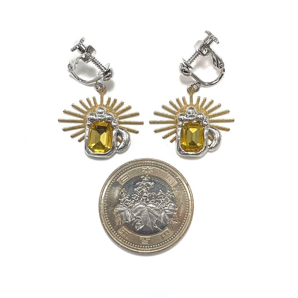 ビールのイヤリング「華の金曜日」