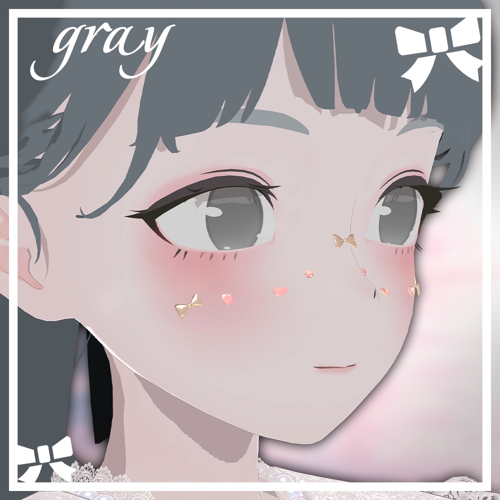 【FREEあり/Lapwing用】アイテクスチャ/まつげ+メイクテクスチャ【VRChat想定】