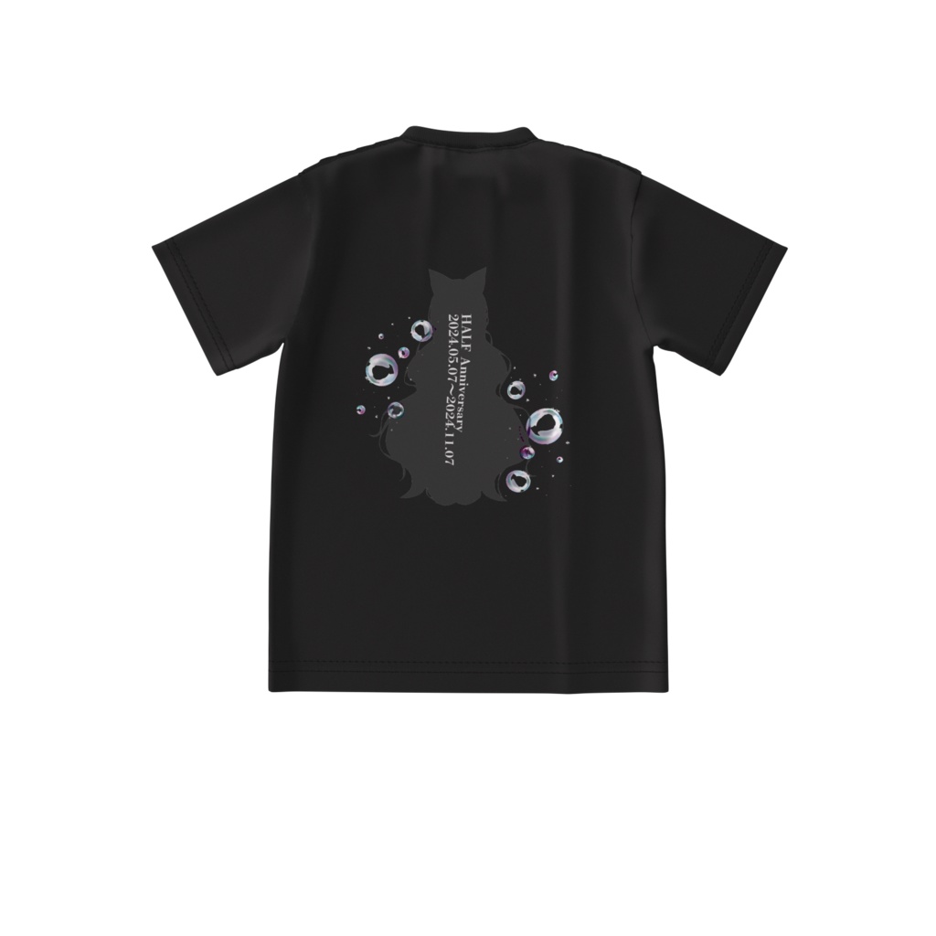 HALF Anniversary ビッグシルエットTシャツ シルエット 背面