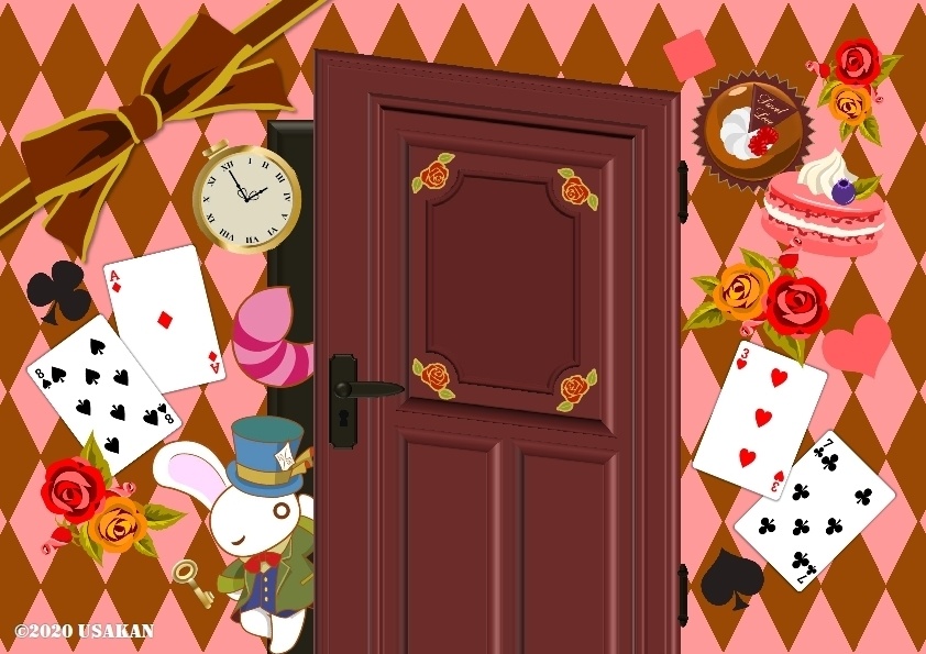 【 Alice in Wonderland】背景デザイン(1/12サイズ向け)