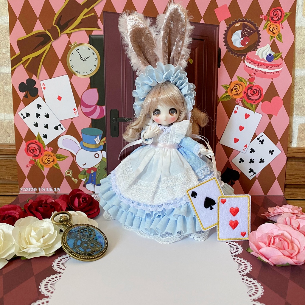 【 Alice in Wonderland】背景デザイン（1/12サイズ向け）