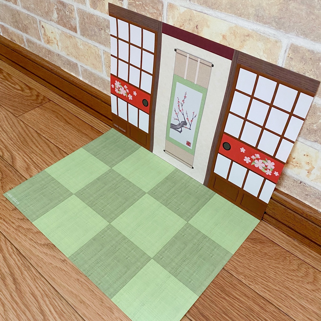 【ベーシック和室】背景デザイン(1/12サイズ向け)