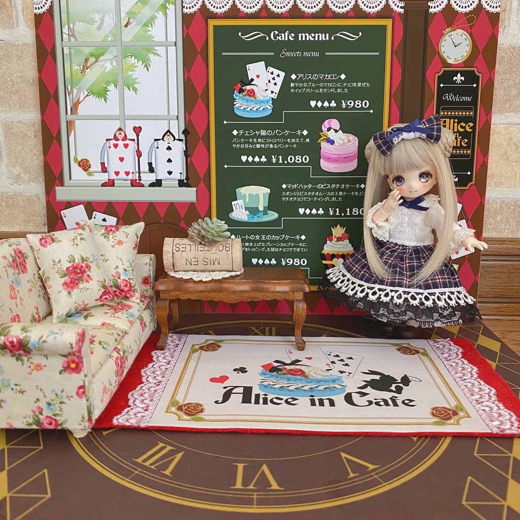 Alice In Cafe 焦茶 背景ボード 1 12サイズ向け うさカン Booth