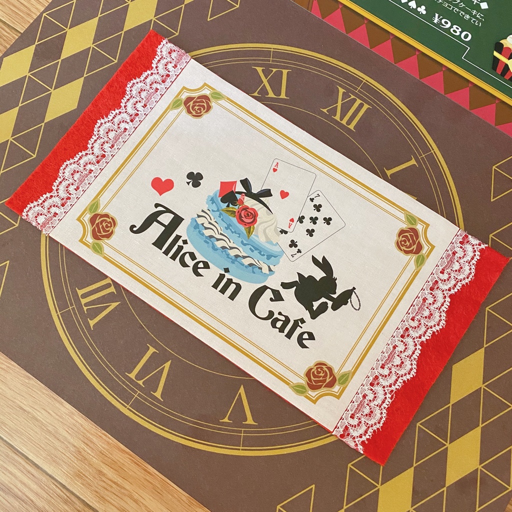 【Alice in Cafe(焦茶)】背景ボード(1/12サイズ向け)