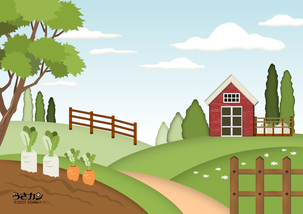 【満天ファーム】背景デザイン(1/12サイズ向け)