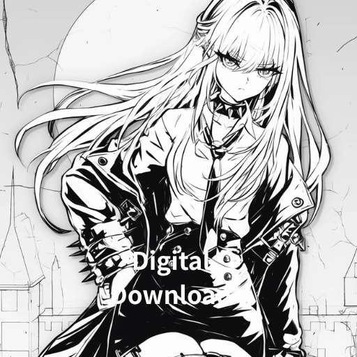 Gothic Ninja Coloring Book: Line Art Collection Vol.２