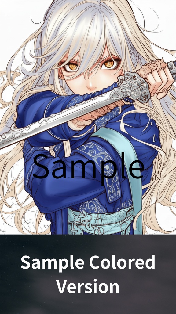 White Gothic Ninja Coloring Page | Color It Your Way