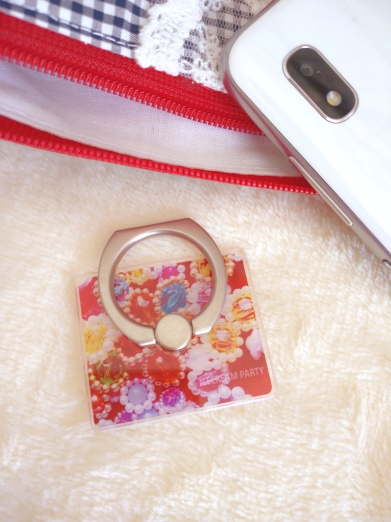 キラキラ宝石 スマホリング