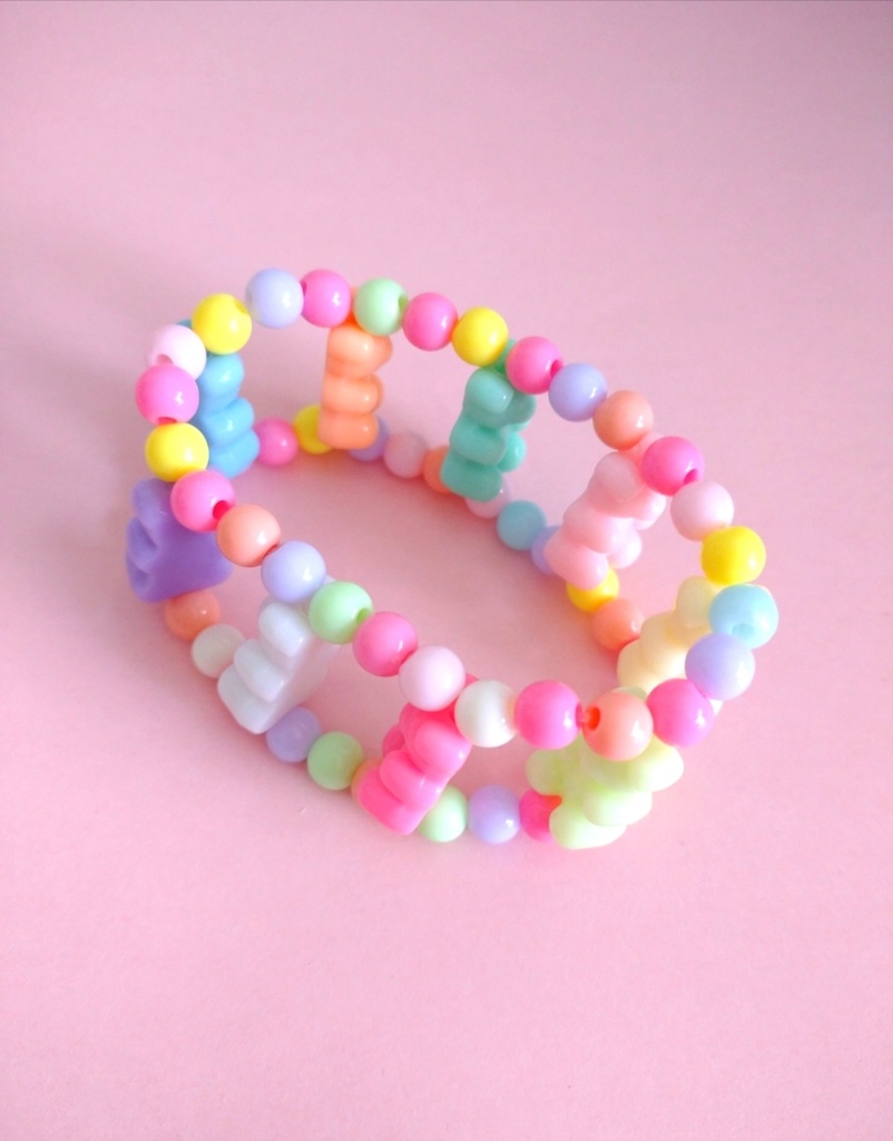 カラフルくまのブレスレット