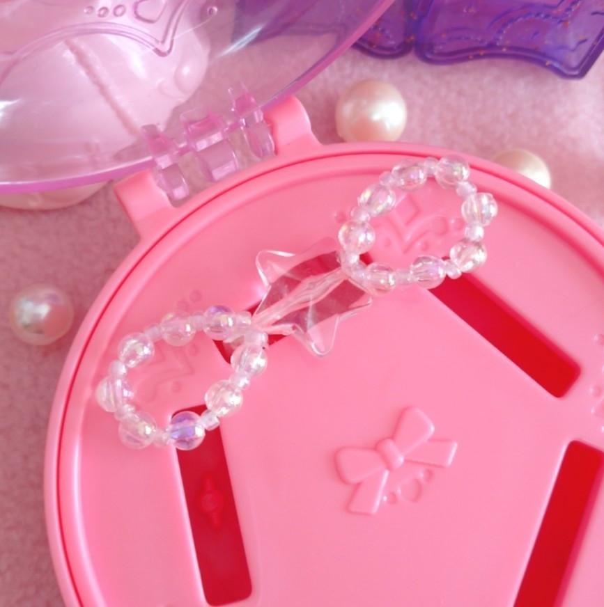 お星さまのリボンビーズリング