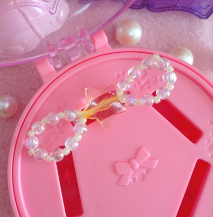 お星さまのリボンビーズリング