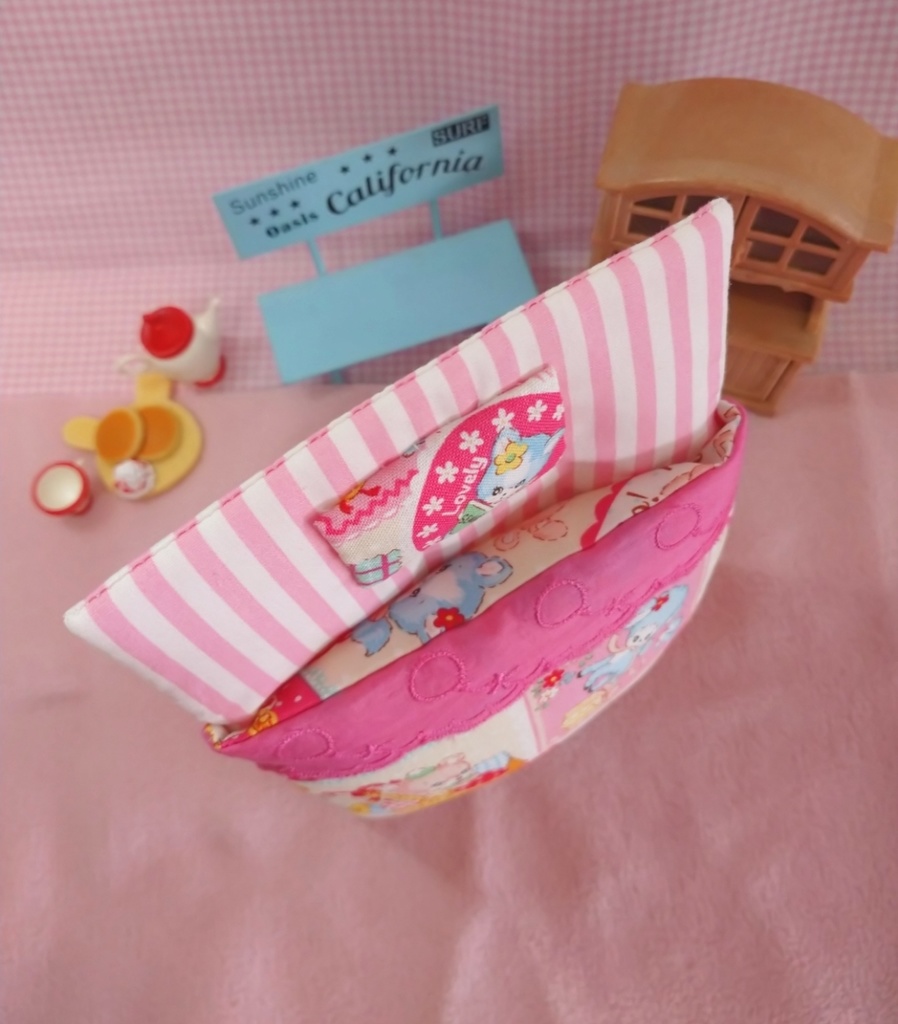 飾って遊べるポケット型おふとん(アニマル/ピンク)