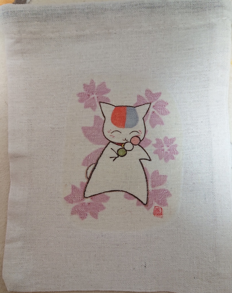 ニャンコ先生の巾着袋 桜団子