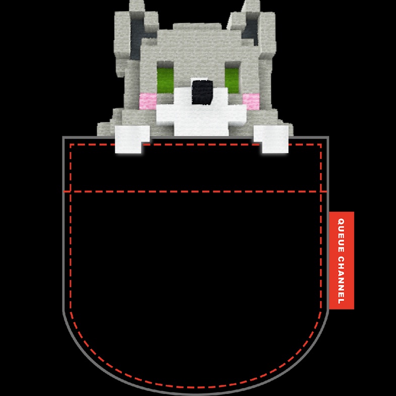 ポケットクーにゃんパーカー【黒orグレー】