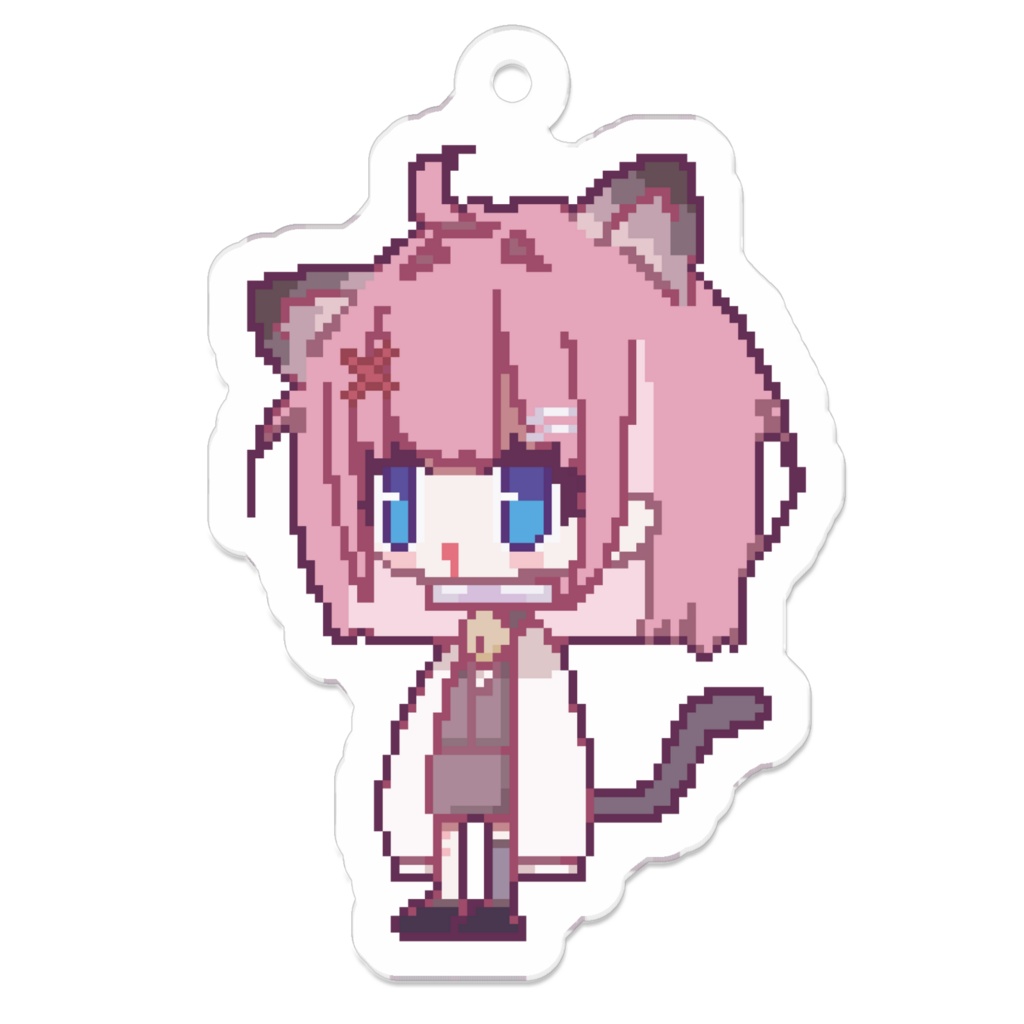 【天手にすも】ドット絵にすも アクリルキーホルダー50 x 50 (mm)